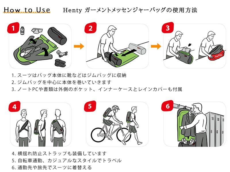 Henty ガーメントメッセンジャーバッグ CoPilot Messenger STD : mts