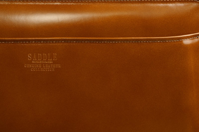 SADDLE 天然木ハンドル牛革口割れダレスバッグ メンズ ダレスバッグ 本
