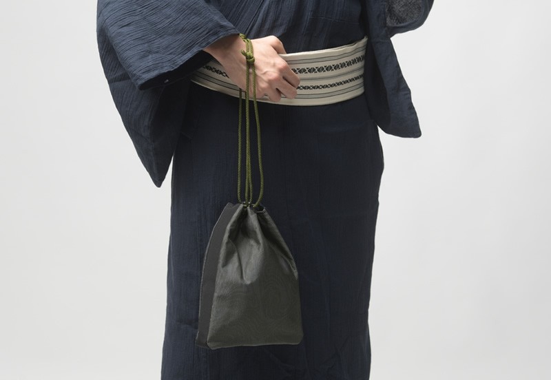 正絹信玄袋 すみかげ メンズ 浴衣 着物 和装 小物入れ 巾着 日本