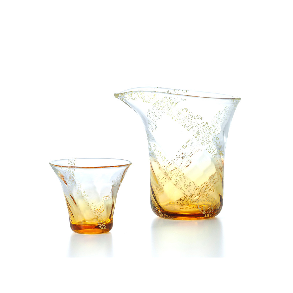 津軽びいどろ・水差し・デキャンター・酒器・未使用品 冷酒 酒器 片口 セット 津軽びいどろ 日本製 ガラス 酒器セット