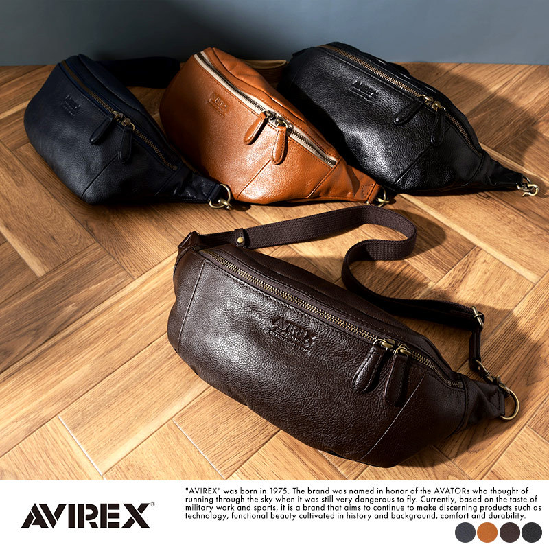 ボディバッグ メンズ 本革 AVIREX BULTO レザー ワンショルダー