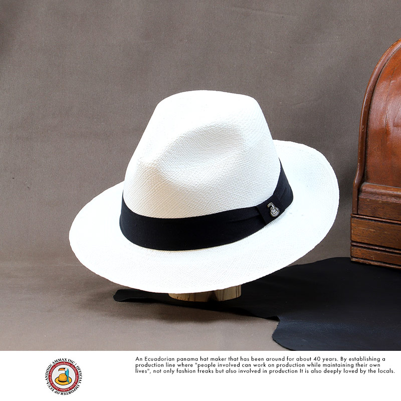 パナマ帽 メンズ 本場エクアドル製 Ecua-Andino パナマハット ホワイト