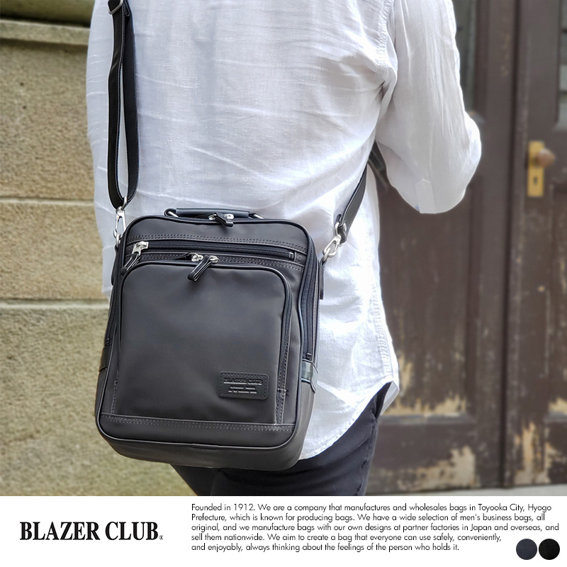 ショルダーバッグ メンズ 帆布 日本製 おしゃれ 機能的 BLAZER CLUB