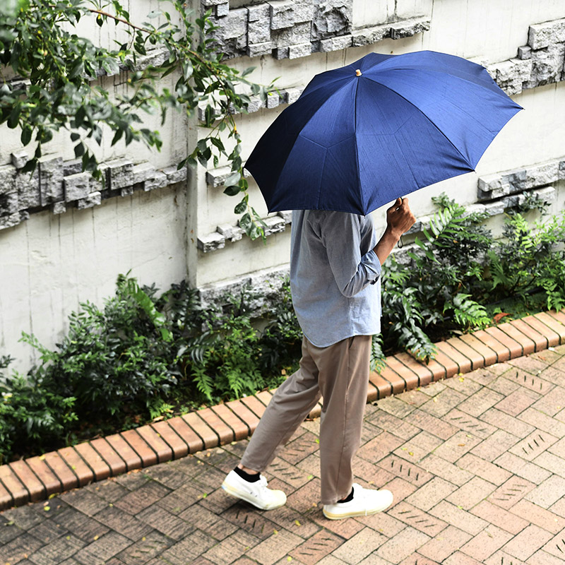 メンズ 晴雨兼用傘 日本製 前原光榮商店 折りたたみ傘 8本骨 58cm 