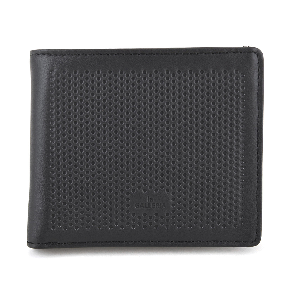 青木鞄 la GALLERIA 二つ折り財布 小銭入れあり Fumo  カード入れ 多い メンズ おしゃれ 男性 本革 30代 40代 50代  【送料無料】 ドット型押し 牛革 レザー 青木鞄 la GALLERIA 二つ折り財布 小銭入れ