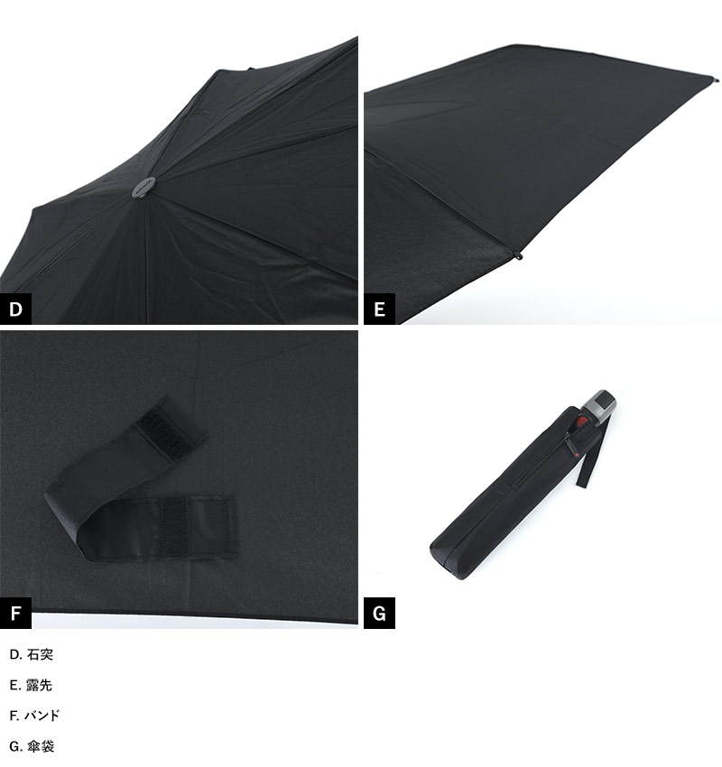 Knirps クニルプス T.320 自動開閉 折りたたみ傘 8本骨 58cm メンズ