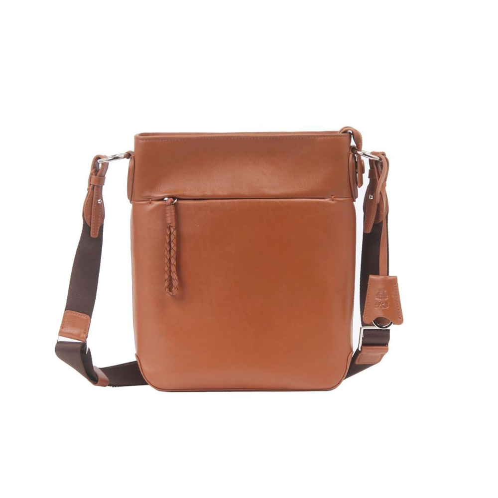 Pid 撥水レザー 縦型ショルダーバッグ ecrire メンズ ショルダーバッグ