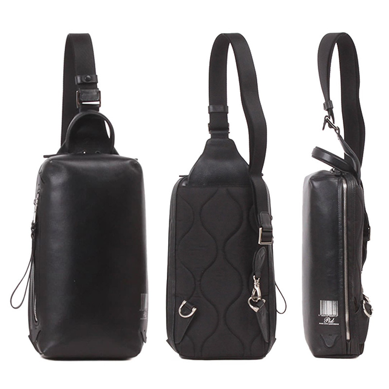 Pid 縦型レザーボディバッグ scena メンズ 男性 本革 牛革 コンパクト