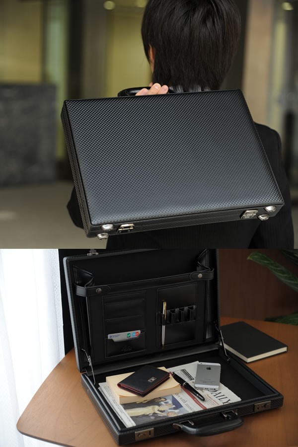 Luggage AOKI 1894 青木鞄 メンズ アタッシュケース A4 ブラック
