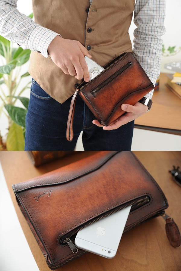 Luggage AOKI 1894 青木鞄 Lugard 本革セカンドバッグ メンズ 日本製