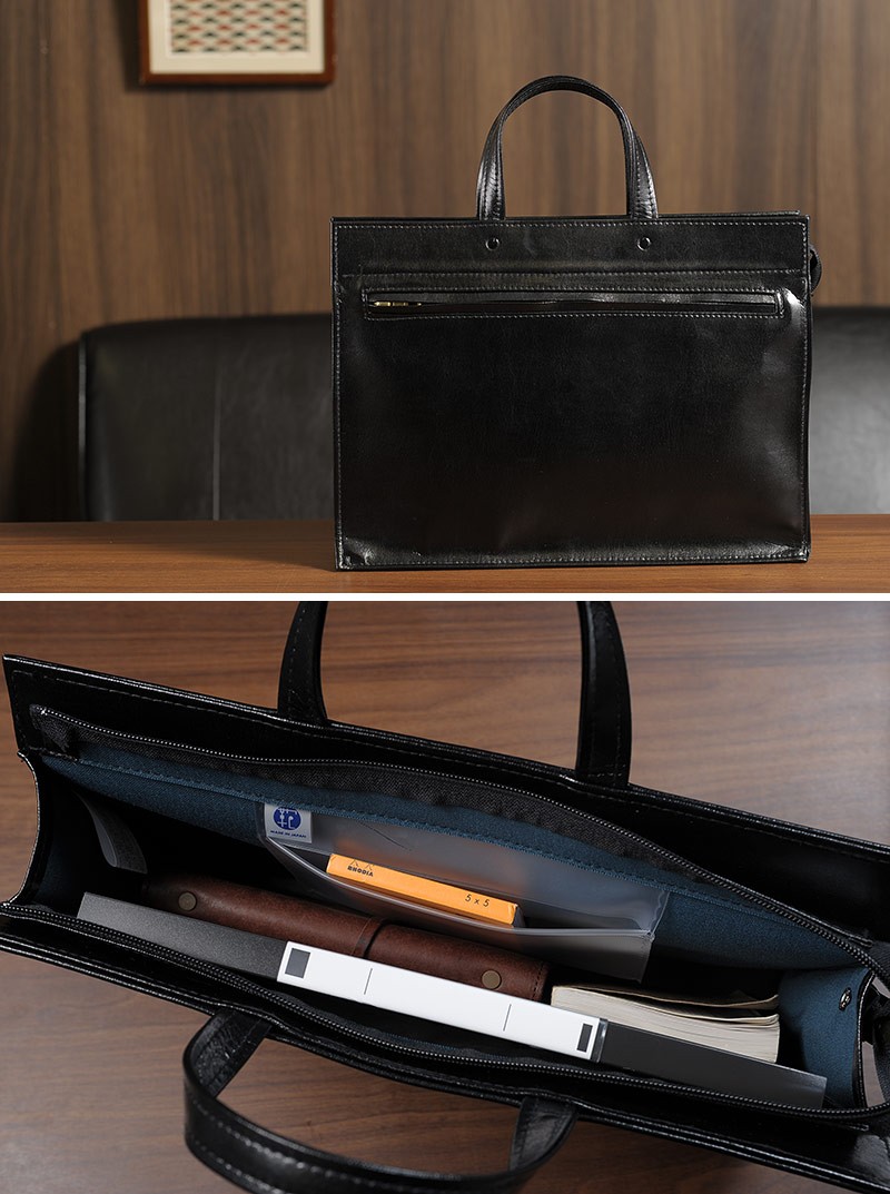 GUSTO 超軽量ブリーフケース メンズ 合皮 A4ファイル ビジネスバッグ