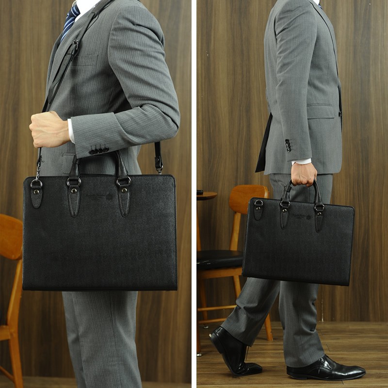 Luggage AOKI 1894 青木鞄 型押し牛革ブリーフケース メンズ A4 日本製