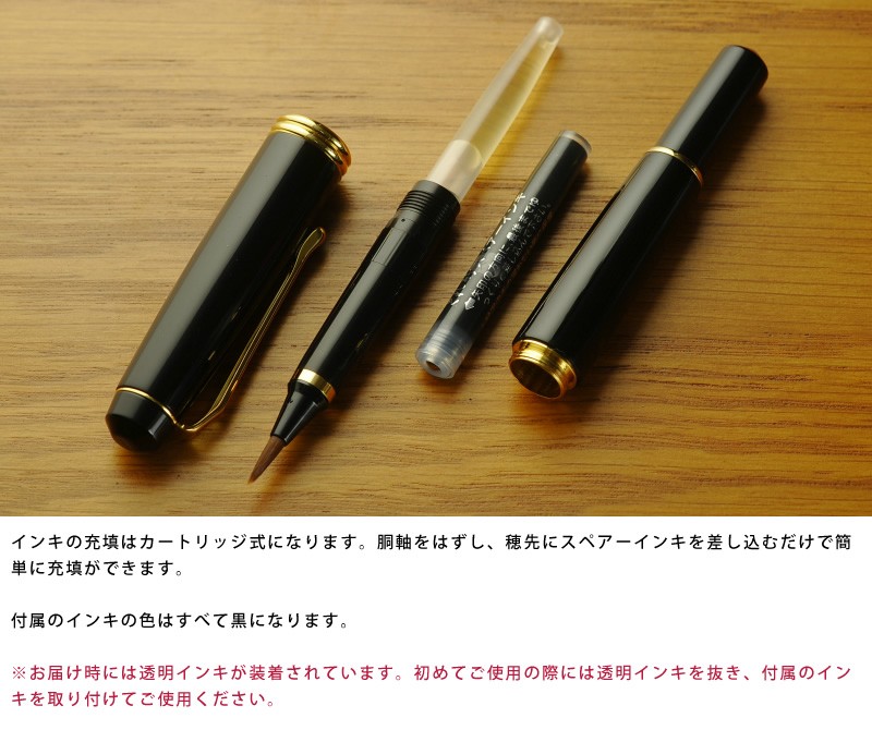 呉竹 万年毛筆 夢銀河 男性用 高級筆ペン 万年筆 日本製 DAY-140-11 