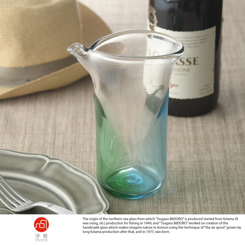 カラフェ ガラス 津軽びいどろ 森と空の融合 デキャンタ ワイン