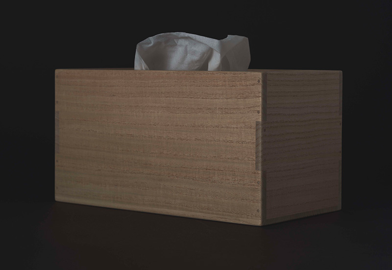 ティッシュケース 木製 高級 WDH 特選桐 ちり紙箱 日本製 ティッシュ
