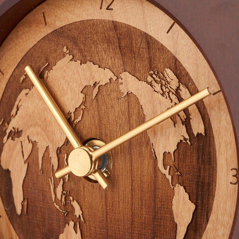 置き時計 おしゃれ アナログ 木製 ワールド 日本製 コンパクト 小さめ