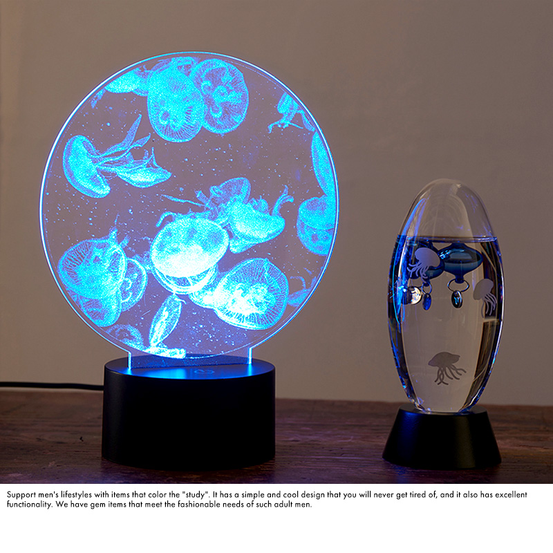 インテリア ライト おしゃれ USB電源 アクリルLEDライト 7色 くらげ