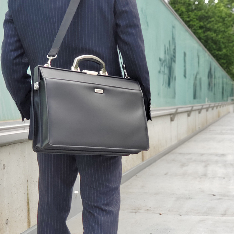 ダレスバッグ メンズ J.C HAMILTON 日本製 アルミ製ハンドル ブラック