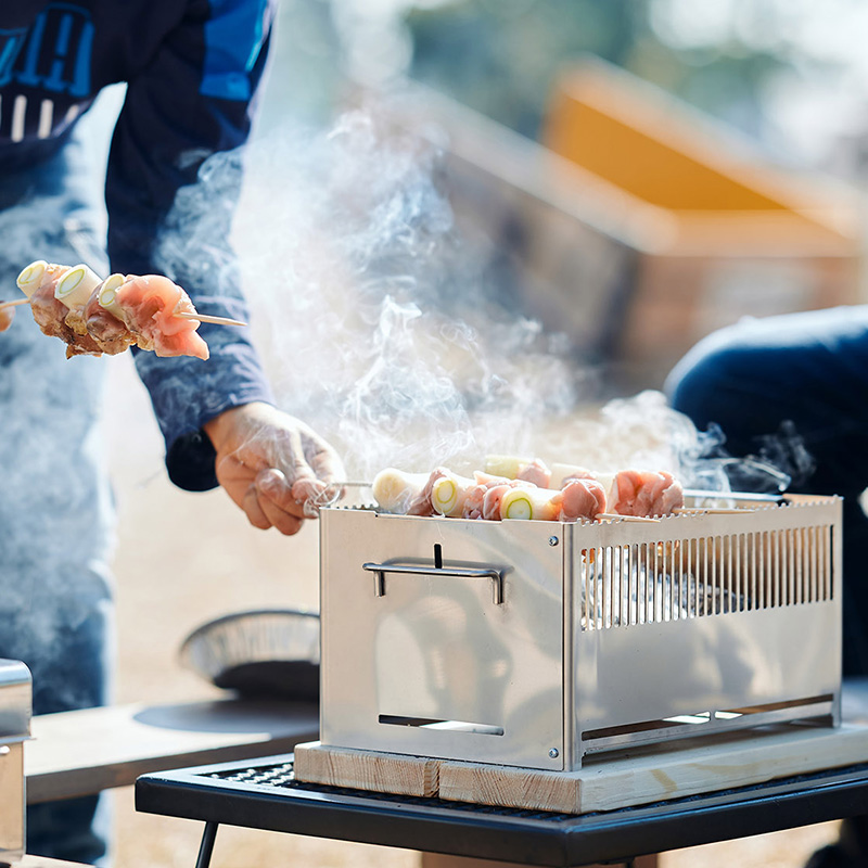 炭焼き器 ステンレス グリル HotCamp ＋Base フルセット 無塗装