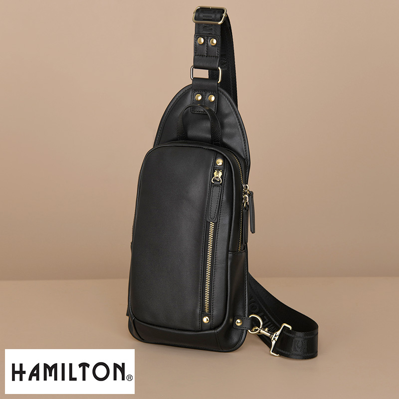HAMILTON 馬革ボディバッグ Grandeur メンズ 本革 ワンショルダー