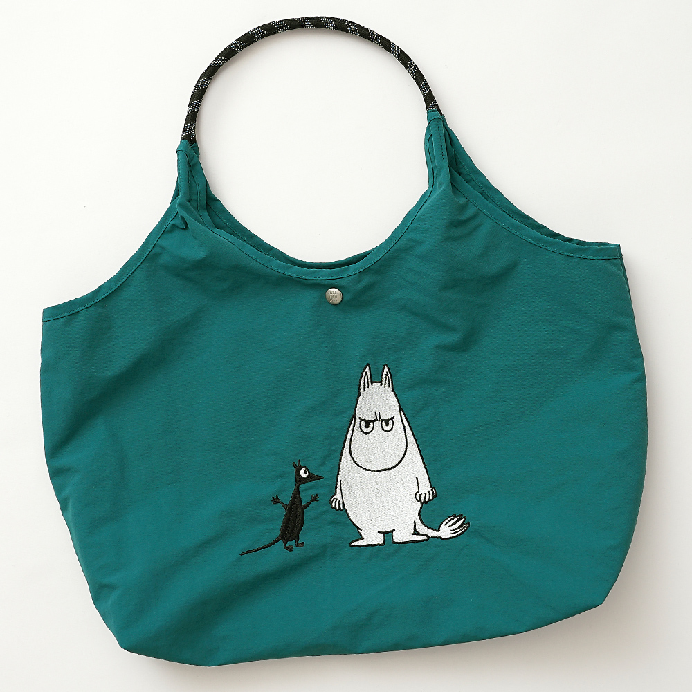 ソフス リトルミイ 限定 ムーミン 刺繍 リッチ刺繍 リトルミイ 赤 レッド トートバッグ エコバッグ 軽量 超軽量 北欧デザイン かわいい スタイリッシュ 軽い 撥水 たためる マザーズバッグ