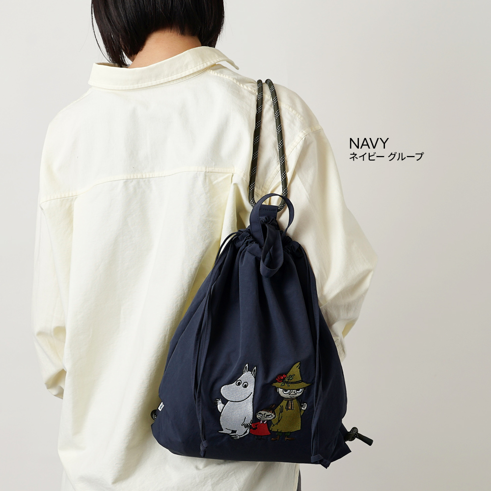 ムーミン リトルミイ スティンキー スナフキン ニョロニョロ アングリームーミン ソフス 刺繍 プレゼント リュック ナップザック ナップサック 巾着 トート 軽量 鞄 バッグ ショルダー 軽い かわいい おしゃれ