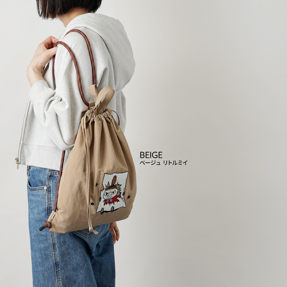 ムーミン リトルミイ スティンキー スナフキン ニョロニョロ アングリームーミン ソフス 刺繍 プレゼント リュック ナップザック ナップサック 巾着 トート 軽量 鞄 バッグ ショルダー 軽い かわいい おしゃれ