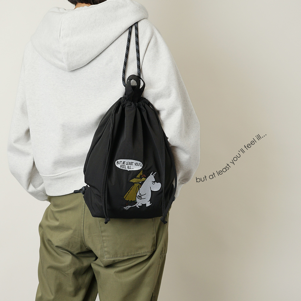 ニンニ ムーミン リトルミイ スティンキー スナフキン ニョロニョロ アングリームーミン ソフス 刺繍 プレゼント リュック ナップザック ナップサック 巾着 トート 軽量 鞄 バッグ ショルダー 軽い かわいい おしゃれ