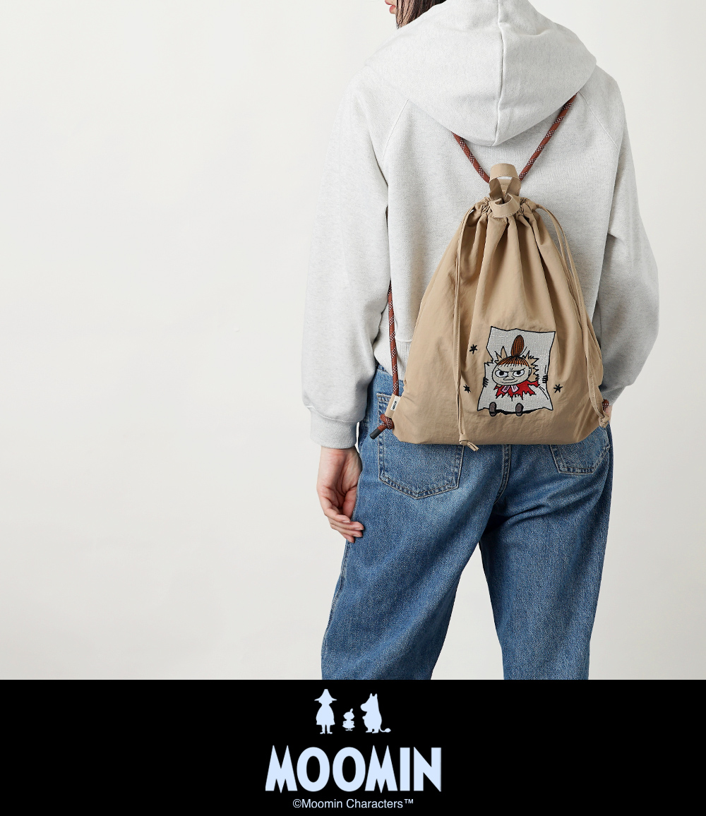 ムーミン リトルミイ スティンキー スナフキン ニョロニョロ アングリームーミン ソフス 刺繍 プレゼント リュック ナップザック ナップサック 巾着 トート 軽量 鞄 バッグ ショルダー 軽い かわいい おしゃれ