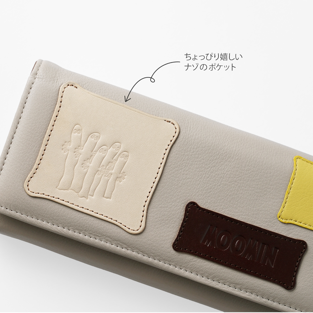 sale財布 長財布 ラウンド レディース ムーミン MOOMIN ブランド 本革 パッチワーク パステルカラー 82001 おまけ付き 訳あり 在庫限り MOOMIN（ムーミン） 【公式】 お財布 財布 長財布 ロングウォレット 本