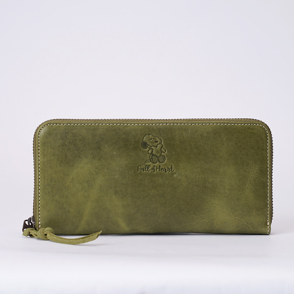 SNOOPY 【公式】PEANUTS Full of Heart 財布 長財布 ラウンド  