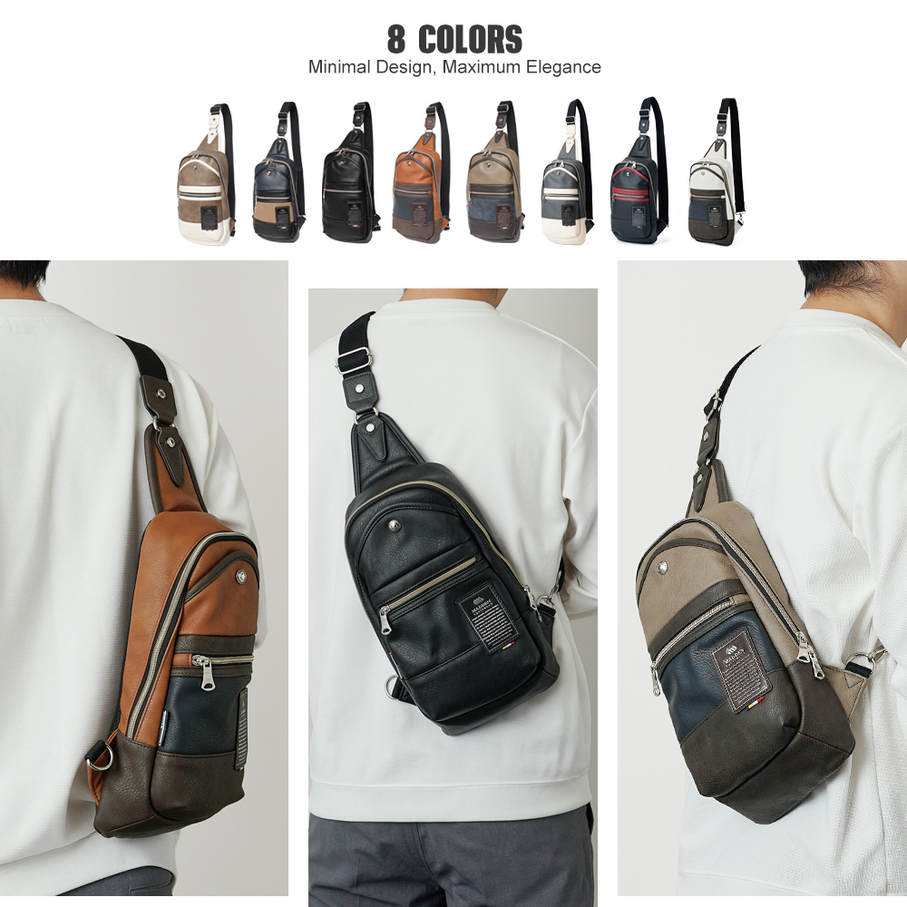 ボディバッグ スリングバッグ 合皮 デニム かっこいい シンプル メデン MADDEN イクイップメント