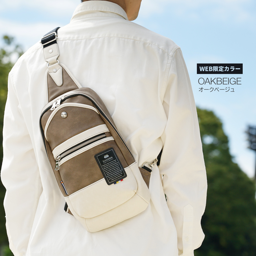 ボディバッグ スリングバッグ 合皮 デニム かっこいい シンプル メデン MADDEN イクイップメント