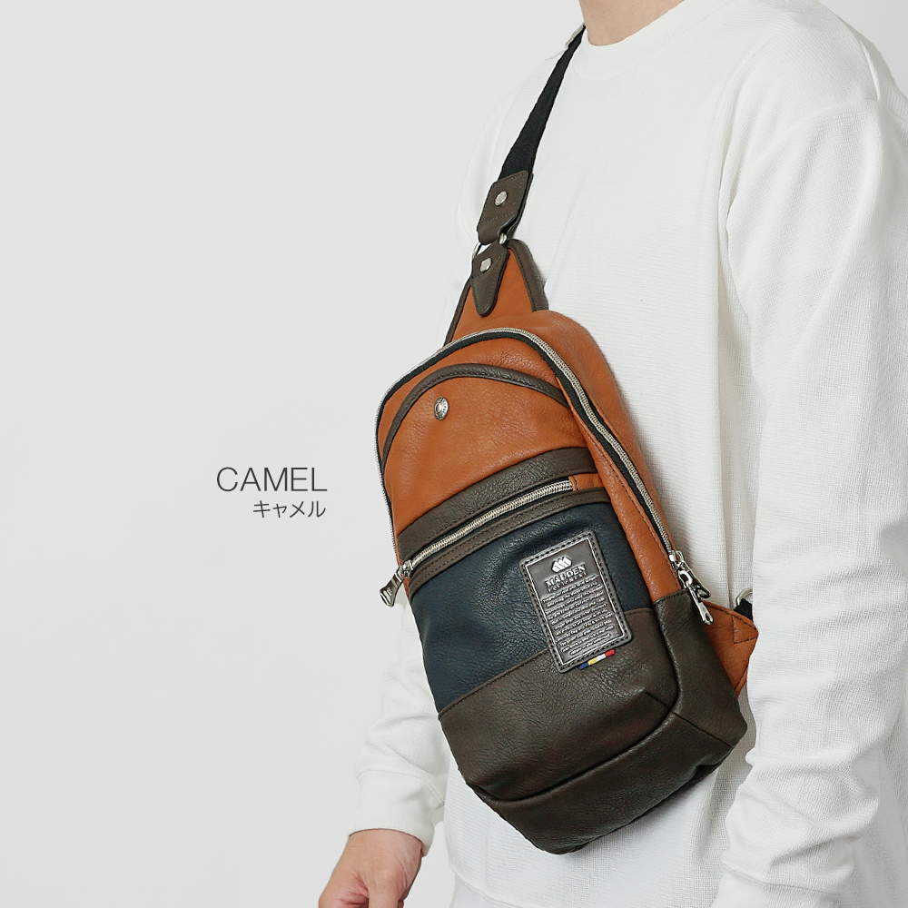 ボディバッグ スリングバッグ 合皮 デニム かっこいい シンプル メデン MADDEN イクイップメント