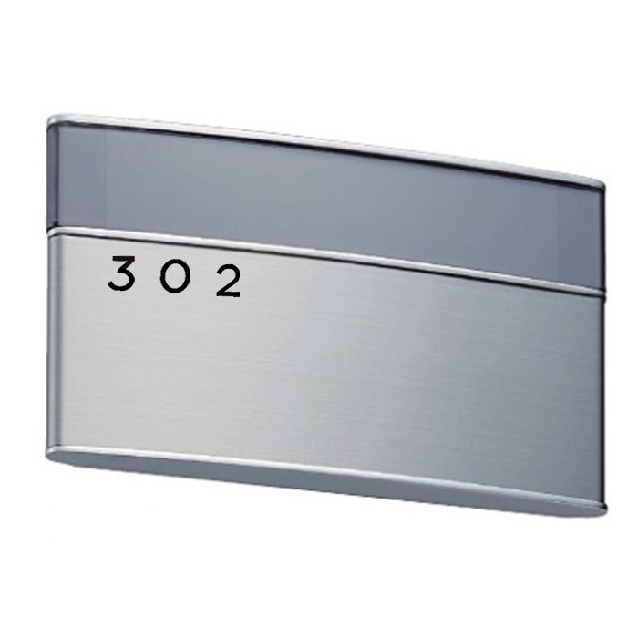 ナスタ NASTA 室名札　KS-39S（部屋番号付き）　210ｘ125　ステンレス製