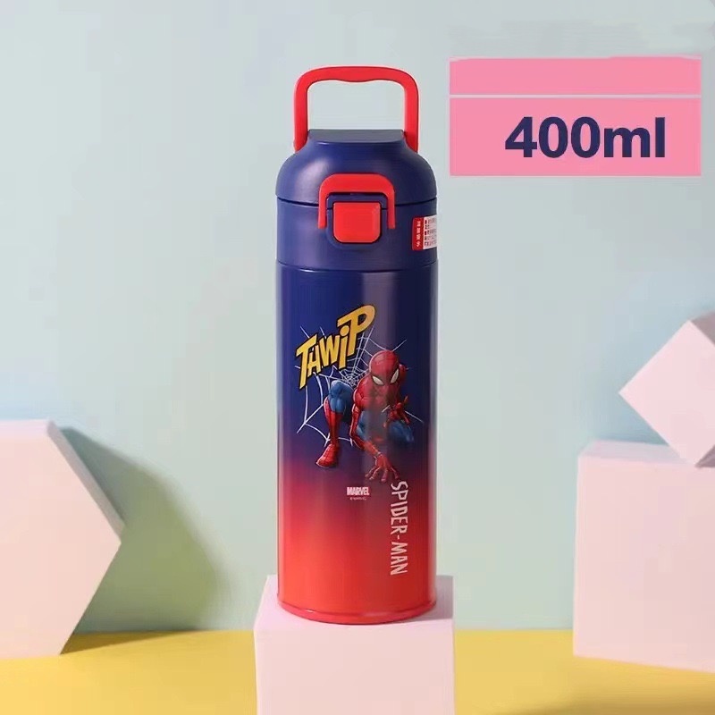 子供水筒 マーベル スパイダーマン 保温保冷 軽量 直飲み400ml