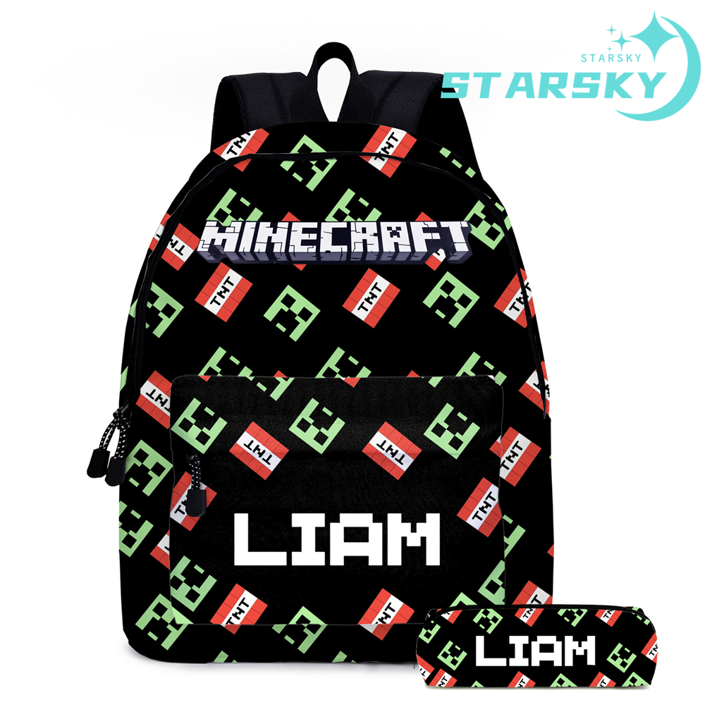 マインクラフト リュック ２点セット 鞄と筆箱 子供用 リュックサック　キッズ 学生　外出 軽量 通学 防水 遠足 耐久性 大容量 プレゼント |  | 04