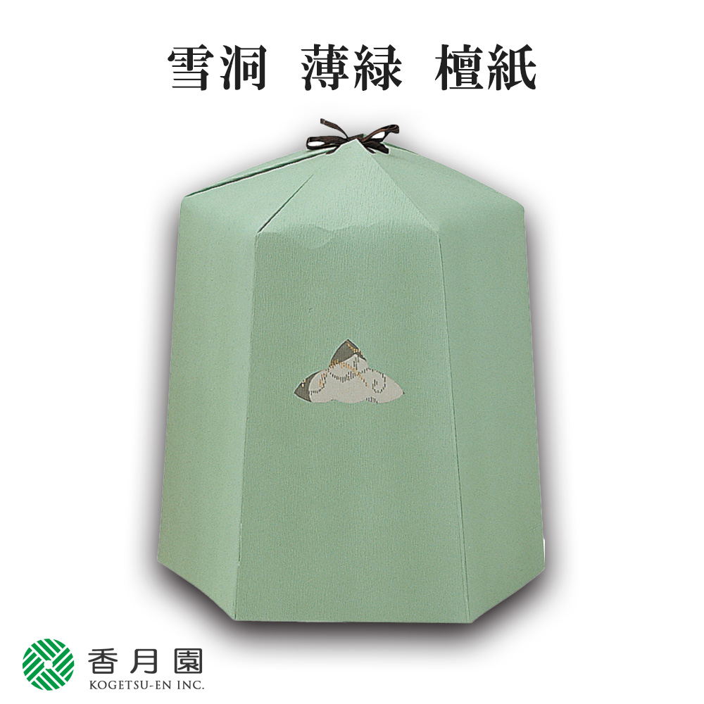 茶道具 / 風炉覆い 檀紙雪洞 薄緑 (せっとう、せつどう、ぼんぼり