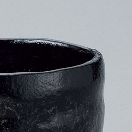 茶道具 楽茶碗 三代 道入 黒茶碗 銘「あら磯」のんこう ( 写