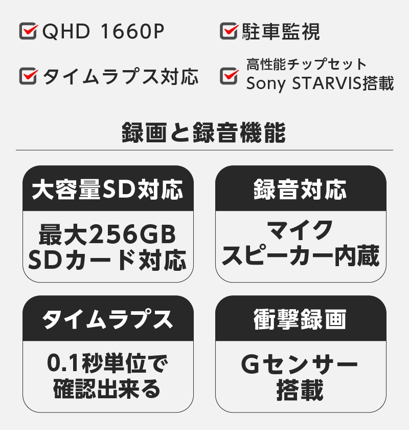 楽天市場】ドライブレコーダー ドラレコ 前後カメラ QuadHD 500