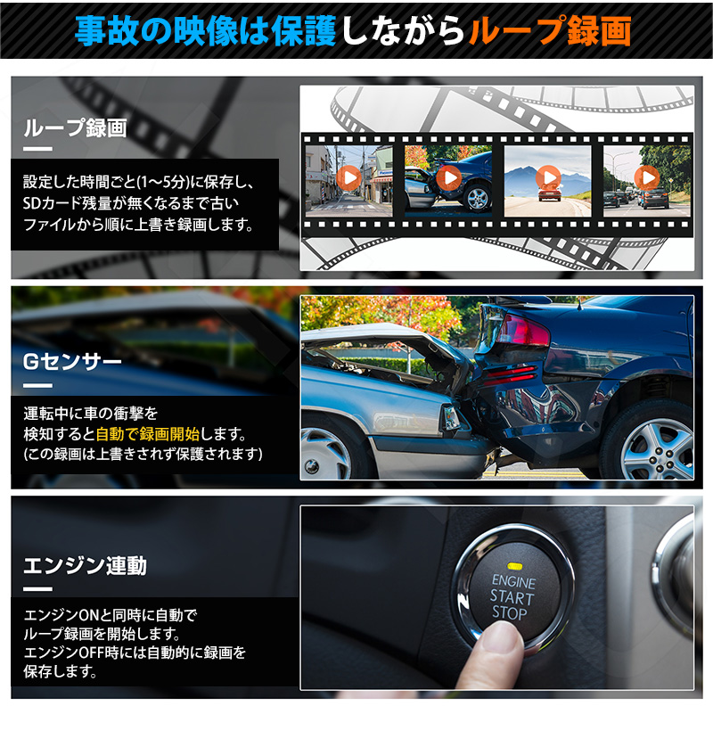 ドライブレコーダー ドラレコ 2カメラ 4K映像 高画質 防水リアカメラ AKEEYO E1 Plus 高子スパ SDカードセット 簡単設置  24V車対応 :aky-e1plus:TA-Creative - 通販 - Yahoo!ショッピング