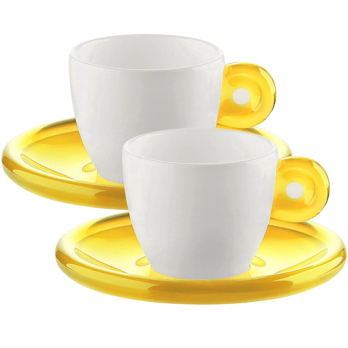 グッチーニ（guzzini） エスプレッソカップ ソーサー付き 2個セット