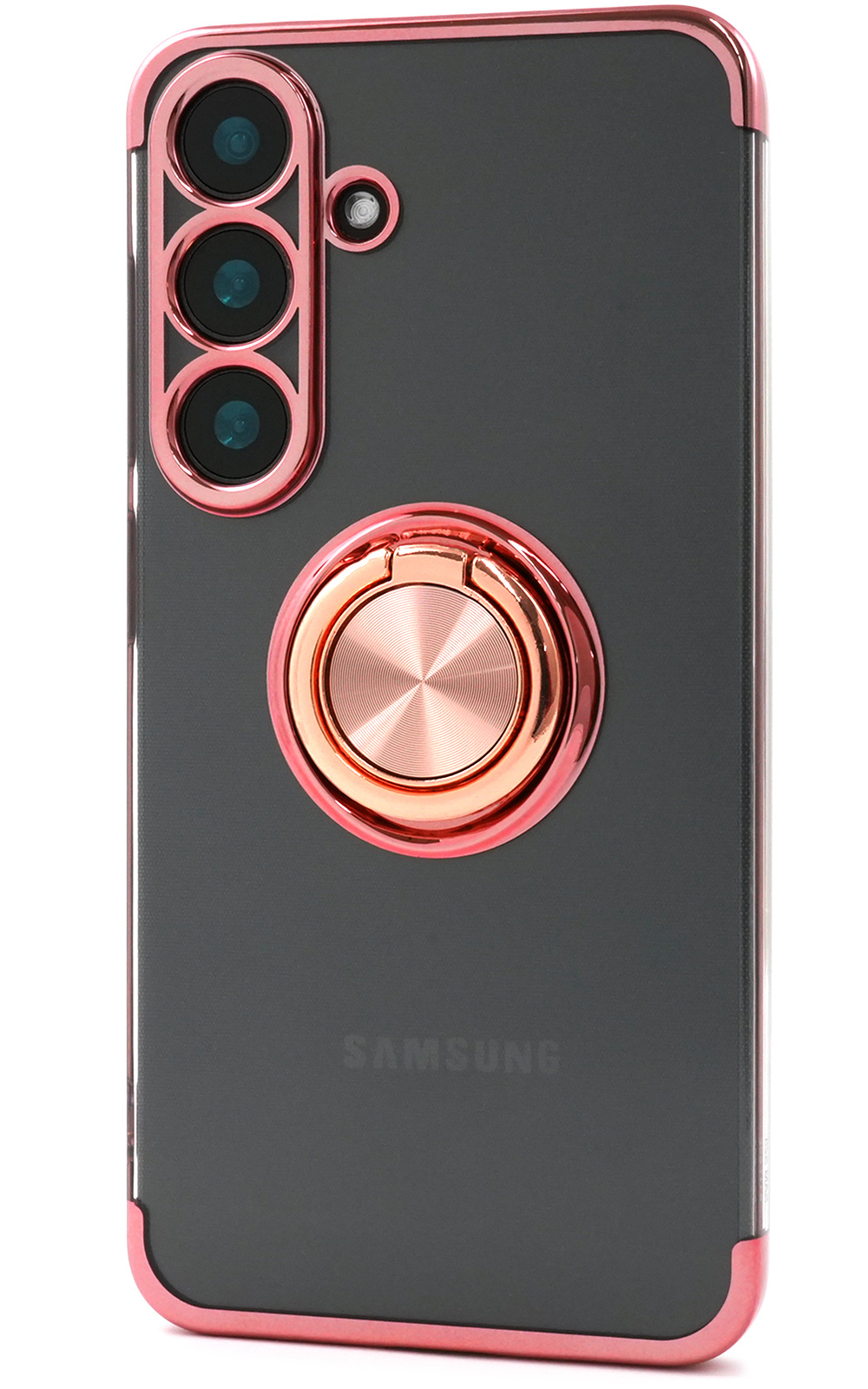 ギャラクシー Galaxy S25 対応 スマホリング付き バンパーケース メタルカラー ソフトクリアケース 保護カバー GalaxyS25 S２５ SC-51F SCG31 SIMフリー | PLATA | 01