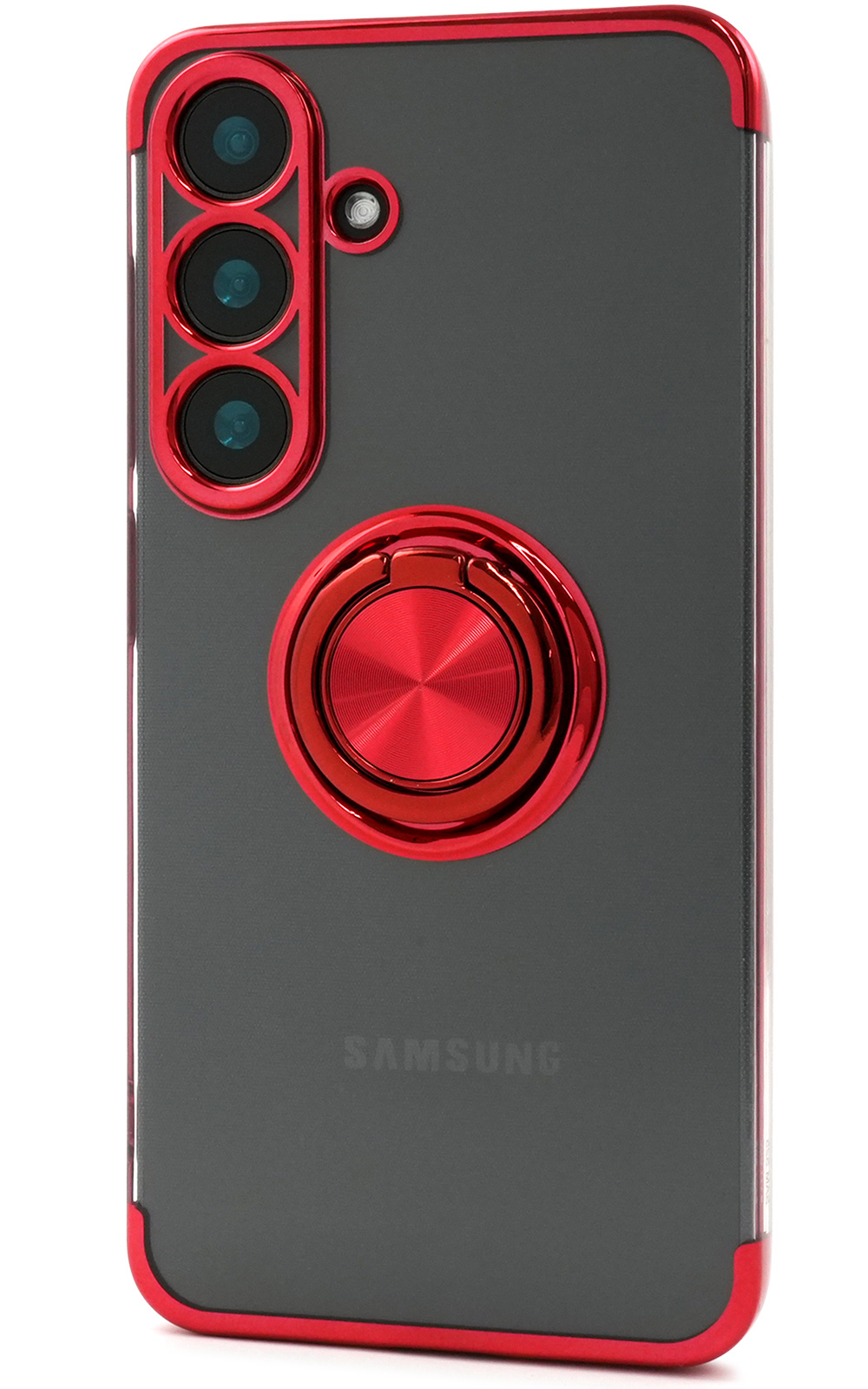 ギャラクシー Galaxy S25 対応 スマホリング付き バンパーケース メタルカラー ソフトクリアケース 保護カバー GalaxyS25 S２５ SC-51F SCG31 SIMフリー | PLATA | 02