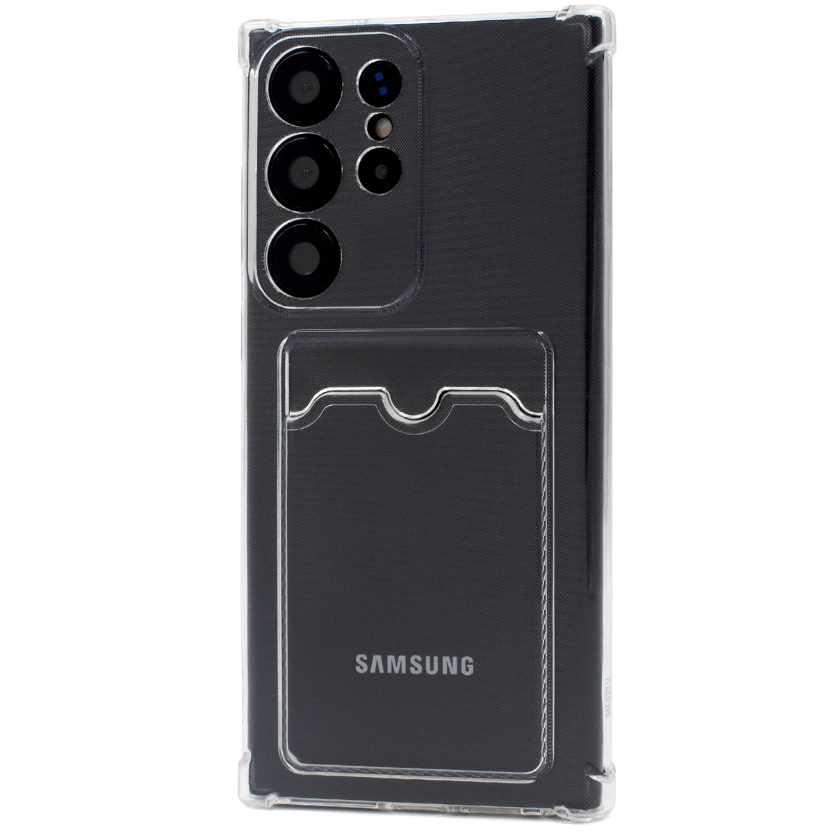 Galaxy S23 Ultra SC-52D/SCG20共通対応 クリアカラー ソフトケース バックケース　背面カード収納ポケット付き 保護カバー  ギャラクシー s23 ウルトラ