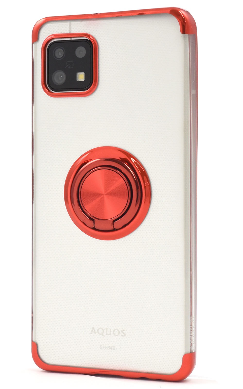 アクオスセンス6 SH-54B/SHG05/SH-RM19/SH-M19/sense6s SHG07共通対応 スマホリング付き メタル バンパーケース ソフトクリアケース AQUOS sense6 | PLATA | 02