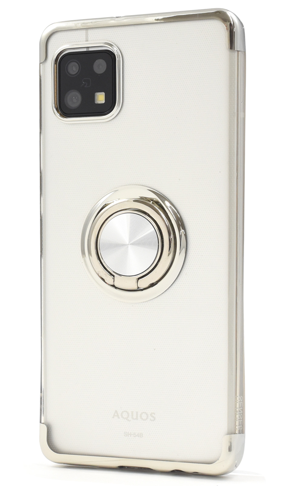 アクオスセンス6 SH-54B/SHG05/SH-RM19/SH-M19/sense6s SHG07共通対応 スマホリング付き メタル バンパーケース ソフトクリアケース AQUOS sense6 | PLATA | 05
