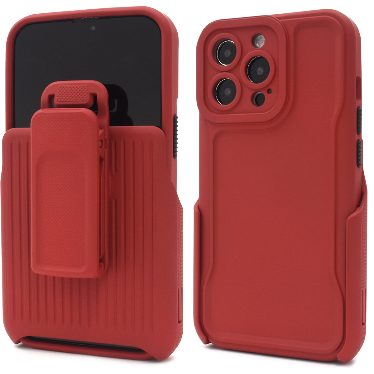 iPhone 13 Pro (6.1inch)専用 クリップホルダー付き バックケース 保護カバー ベルトに挟める ゴルフ スポーツ アウトドア  アイフォン アイホン 13 プロ