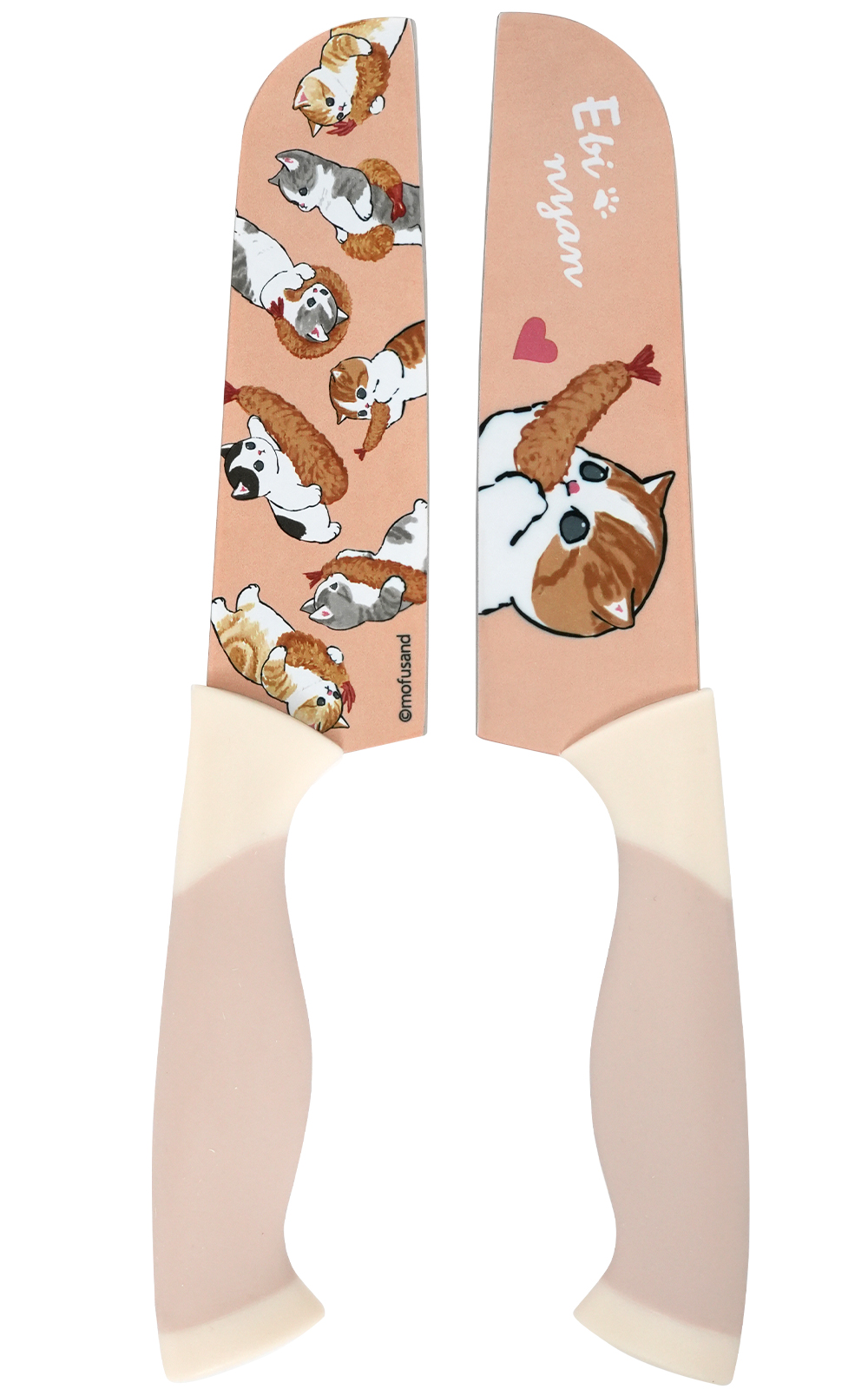 mofusand もふさんど ステンレス カラー 包丁 ハイカーボンステンレス製 ナイフ 動物 猫柄 プリント モフサンド イラストボックス入り ギフト キッチン用品 | 東亜金属 | 02