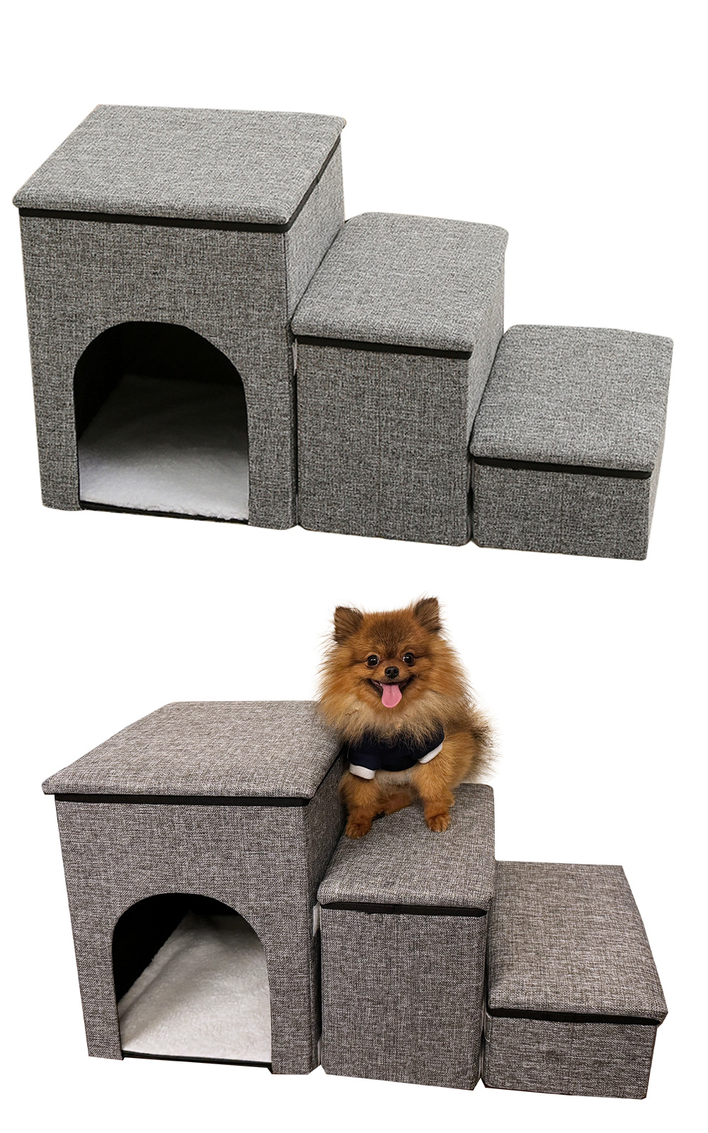 ペット用品 3way ペットステップ 収納付き スツール ボックス